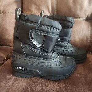 Kids Black Winter Snow Boots